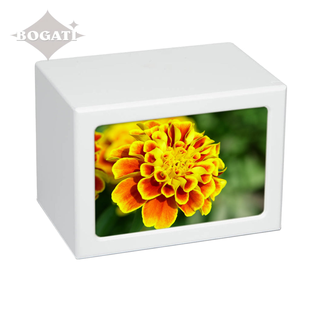 EXTRA LARGE Photo Frame urn -PY06- Yellow Flowers