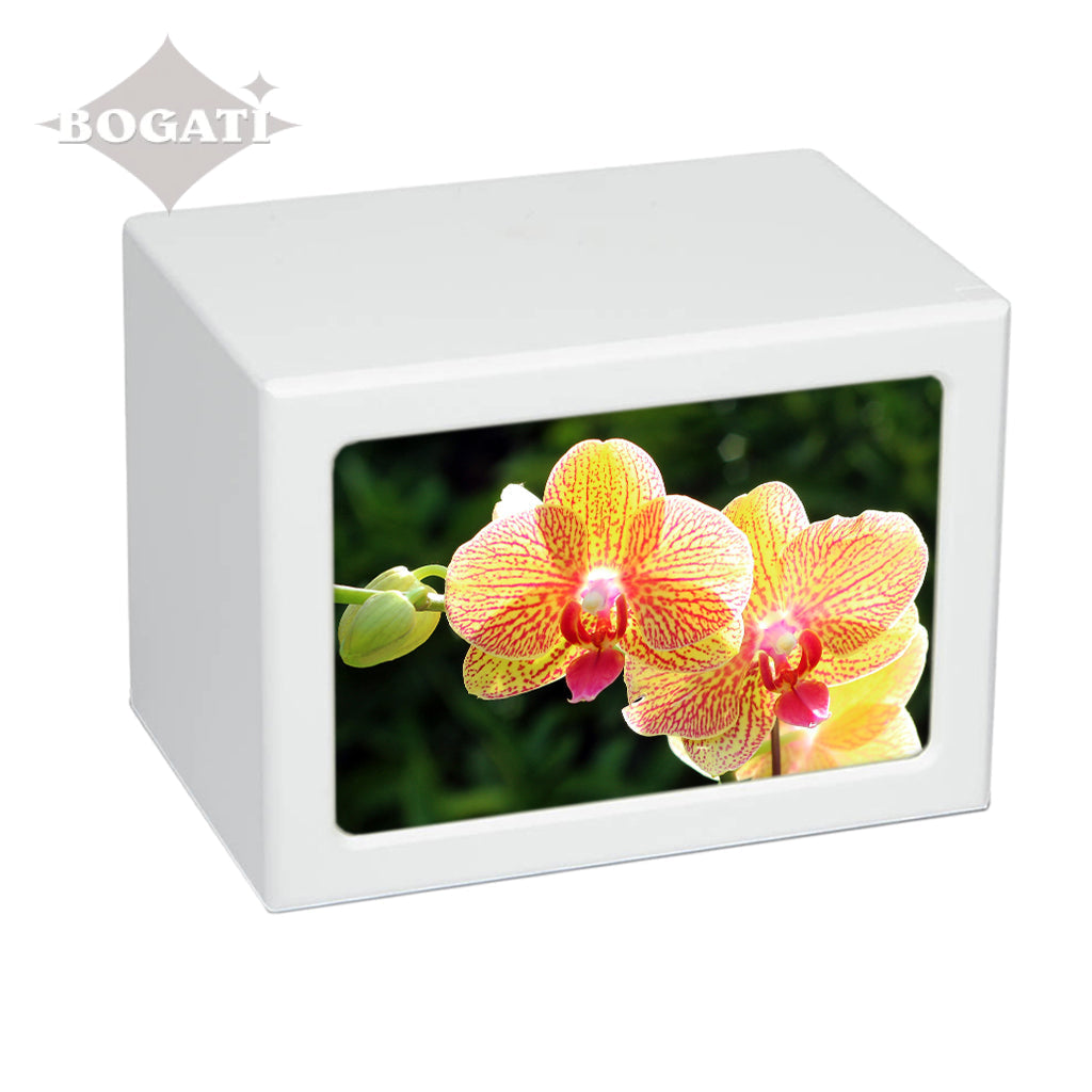 EXTRA LARGE Photo Frame urn -PY06- Yellow Flowers