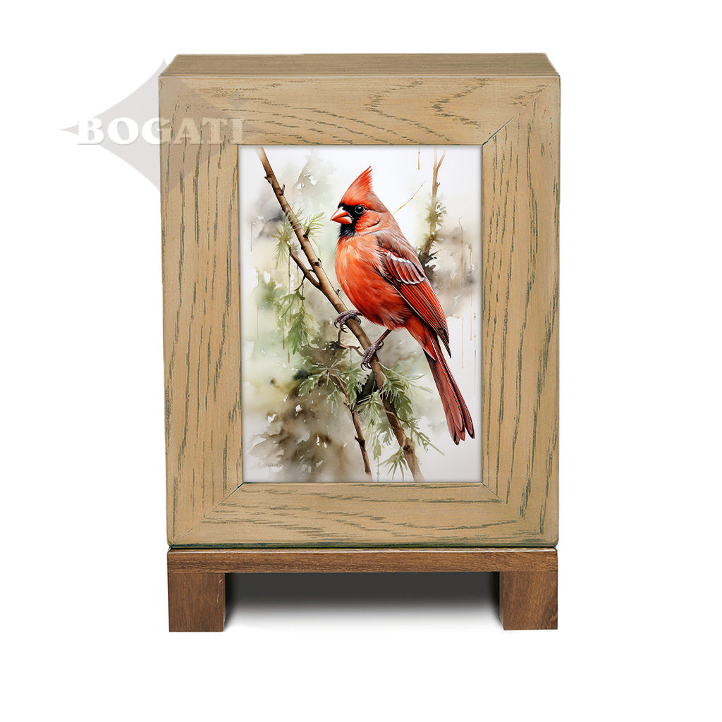 IMPERFECT SELECTION - ADULT Rustic Style Photo Frame Urn - Cardinal