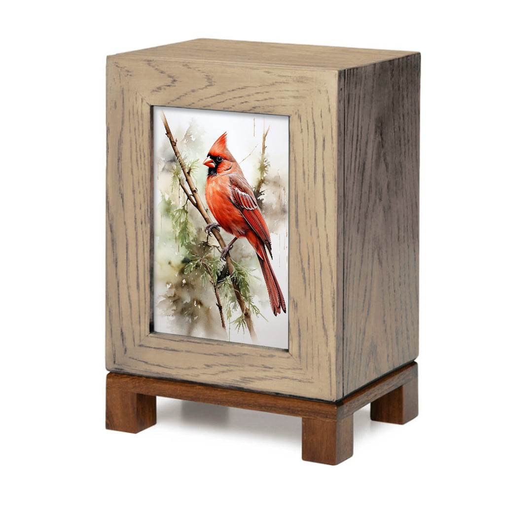 IMPERFECT SELECTION - ADULT Rustic Style Photo Frame Urn - Cardinal