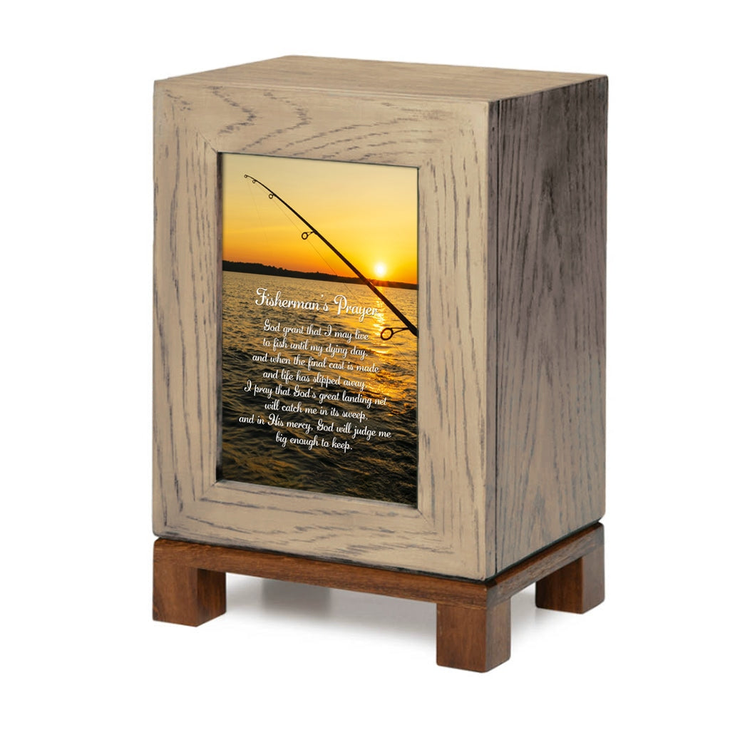 IMPERFECT SELECTION - ADULT Rustic Style Photo Frame Urn - Fisherman Prayer
