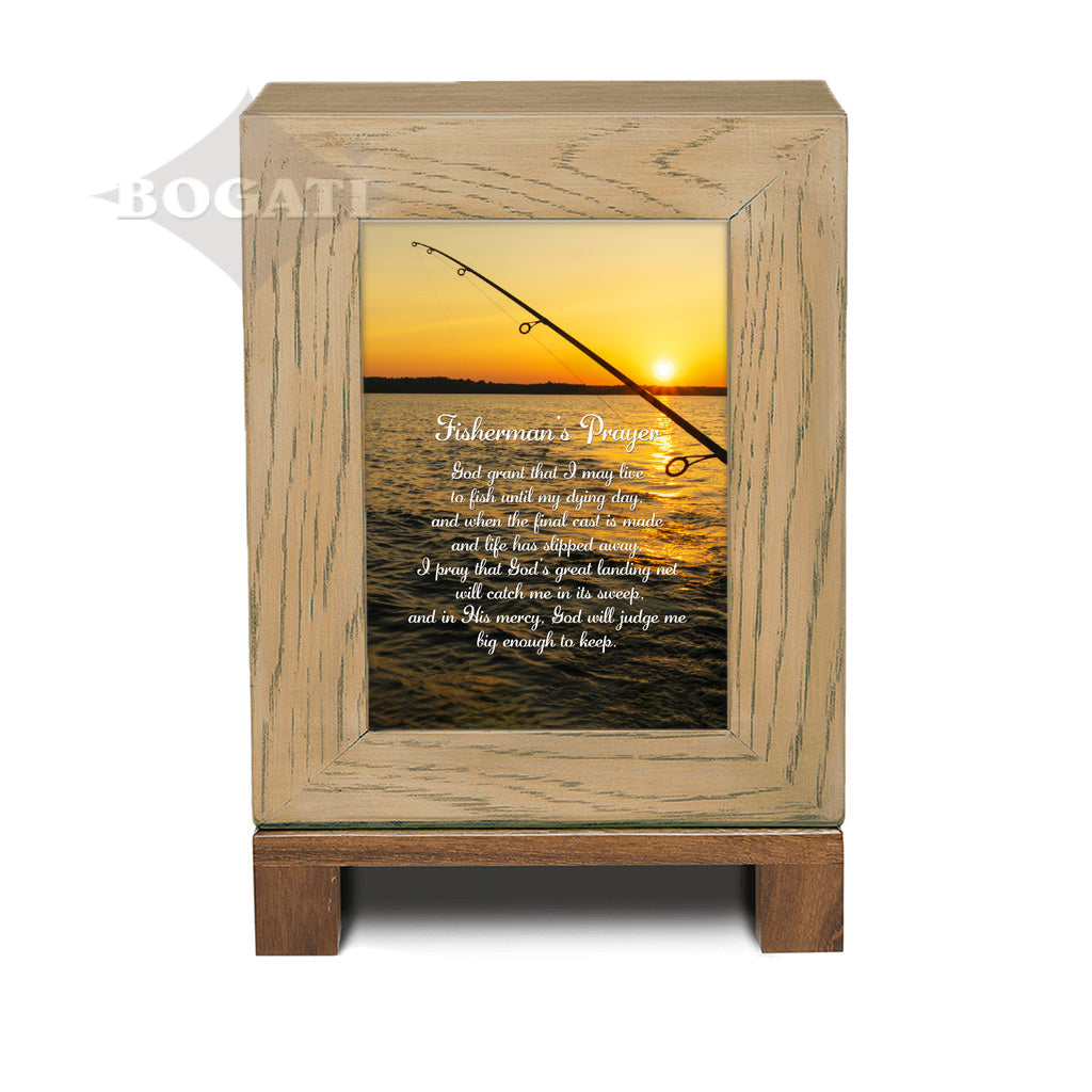 IMPERFECT SELECTION - ADULT Rustic Style Photo Frame Urn - Fisherman Prayer