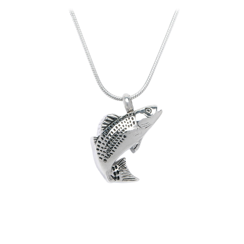 J-159 - Fish - Silver-tone - Pendant with Chain