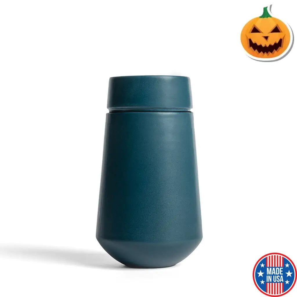 SMALL / M - Ceramic Urn - Solstice AEGIS Teal