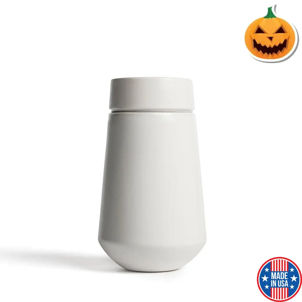 SMALL / M - Ceramic Urn - Solstice AEGIS White