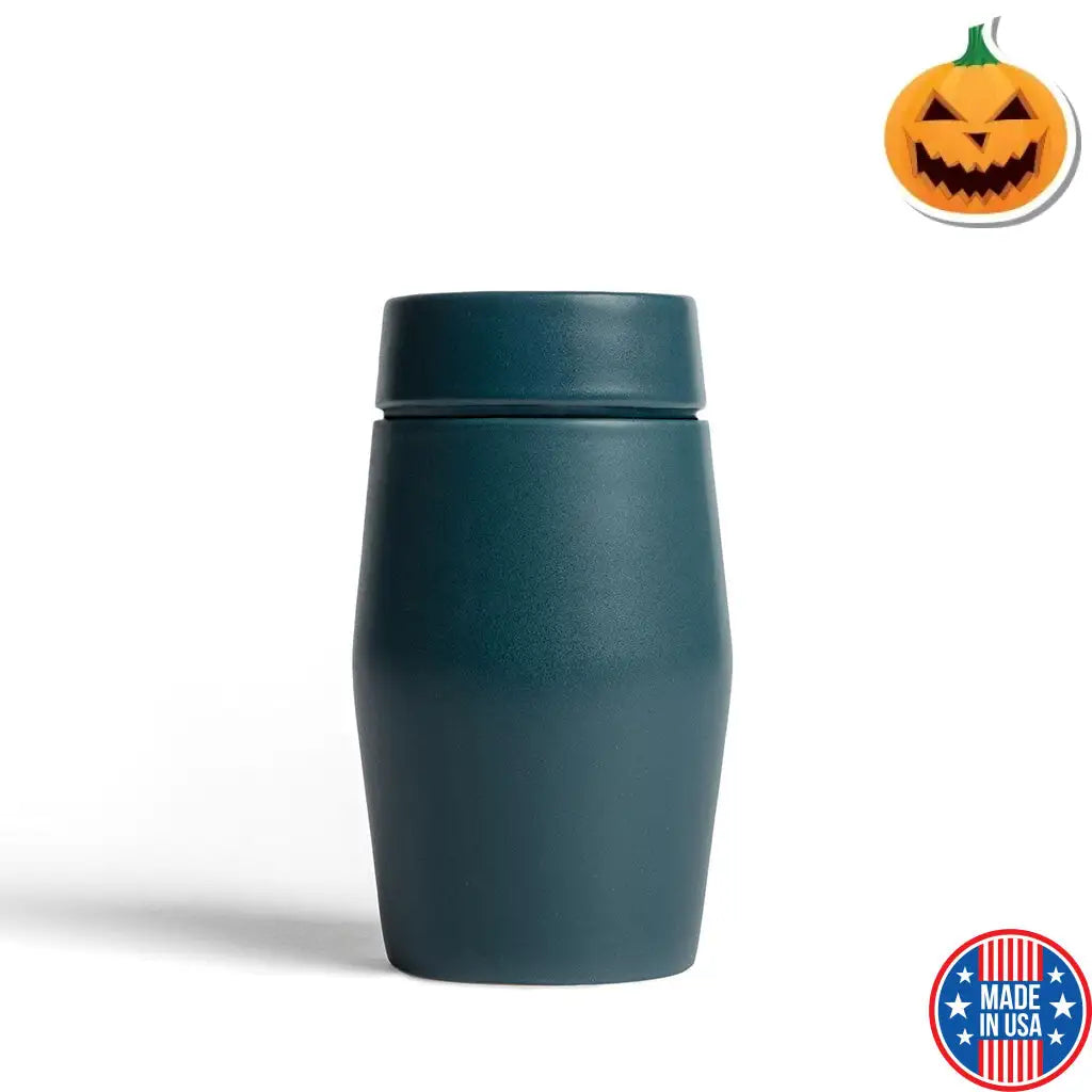 SMALL / M - Ceramic Urn - Solstice EPOCH Teal