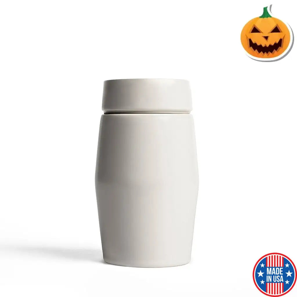 SMALL / M - Ceramic Urn - Solstice EPOCH White