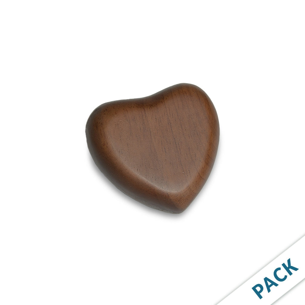KEEPSAKE - Rubberwood Heart Urn -1023 - Pack of 10 Espresso Brown
