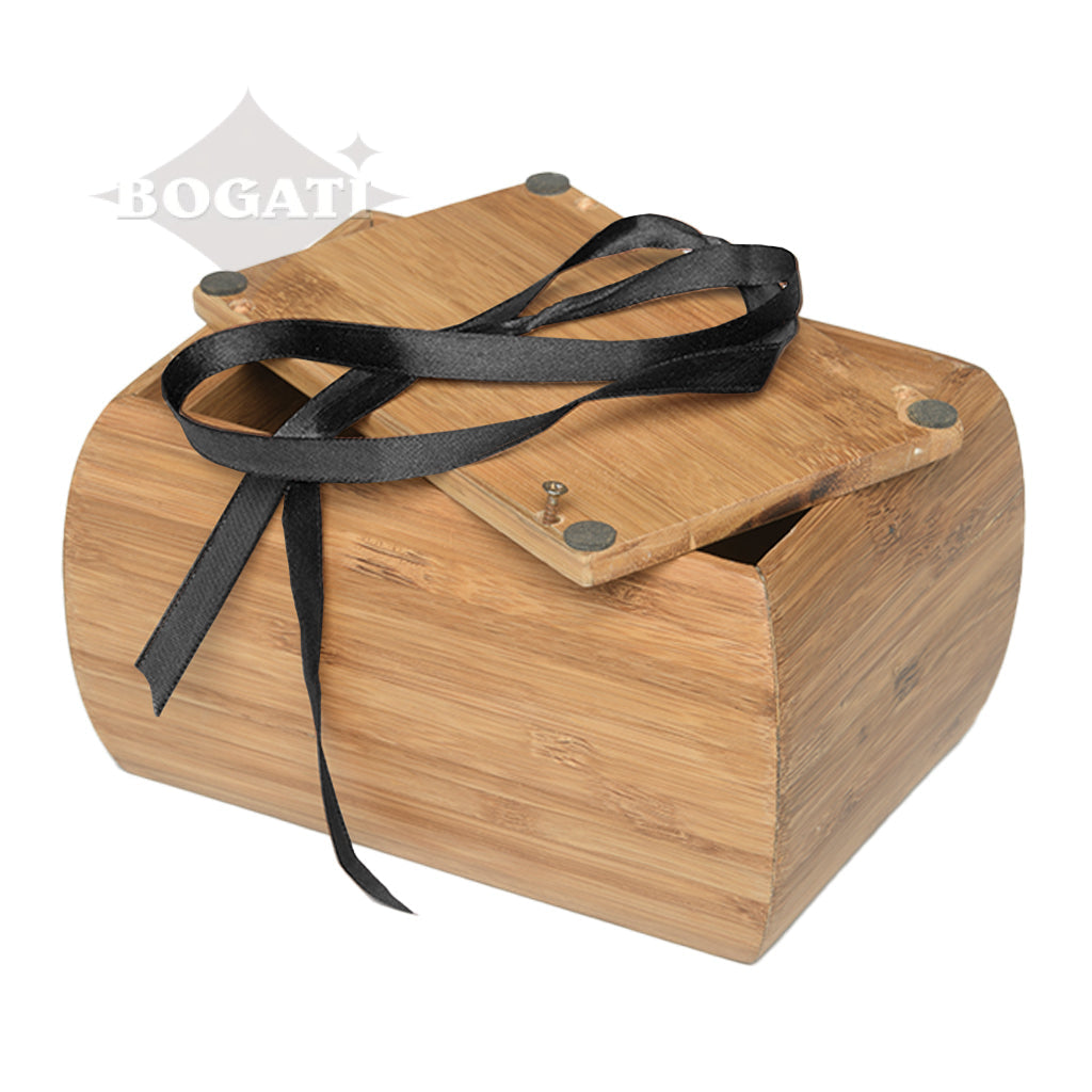 IMPERFECT SELECTION - MEDIUM - Bamboo Urn - 1024 - Curved edges removable Satin ribbon