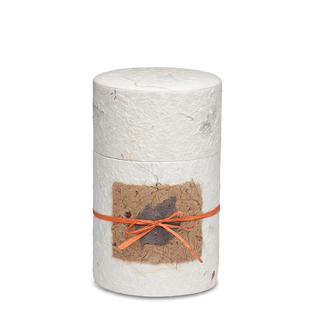 MEDIUM Handcrafted Biodegradable Paper Urn -1040- Natural Oval