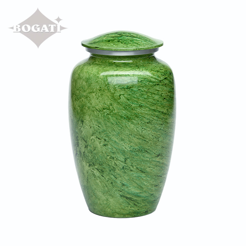 ADULT -Classic Alloy Urn - Hand-painted Stone-look - Case