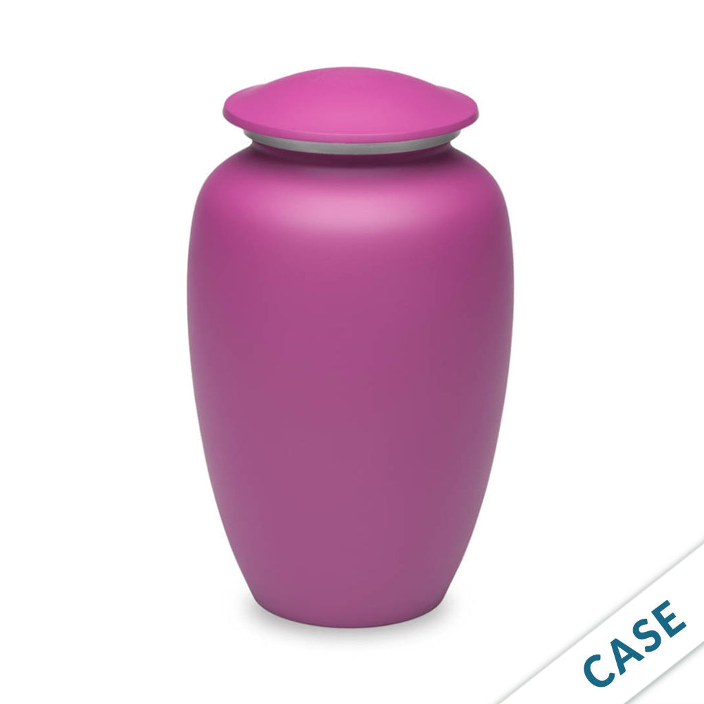 CLEARANCE - ADULT Classic alloy urn - 1800 - Case of 6 Magenta