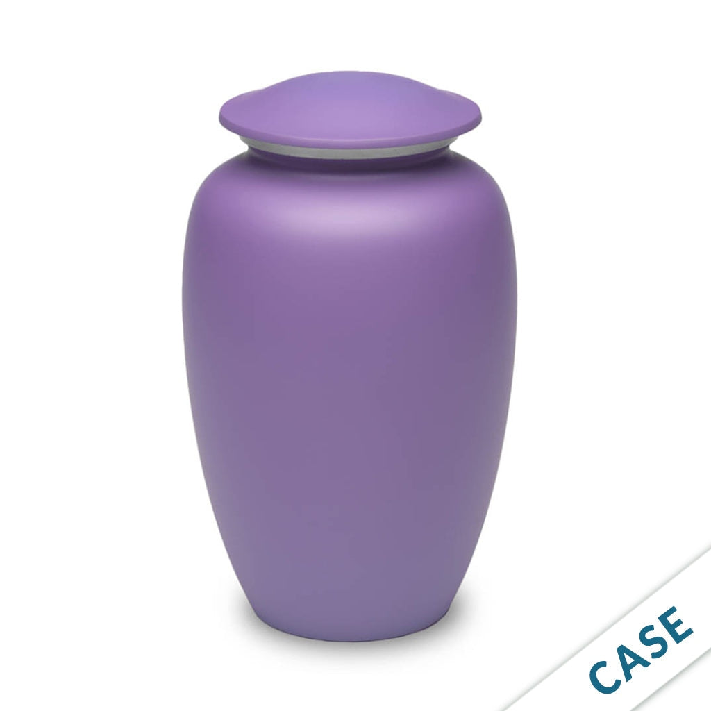 CLEARANCE - ADULT Classic alloy urn - 1800 - Case of 6 Purple