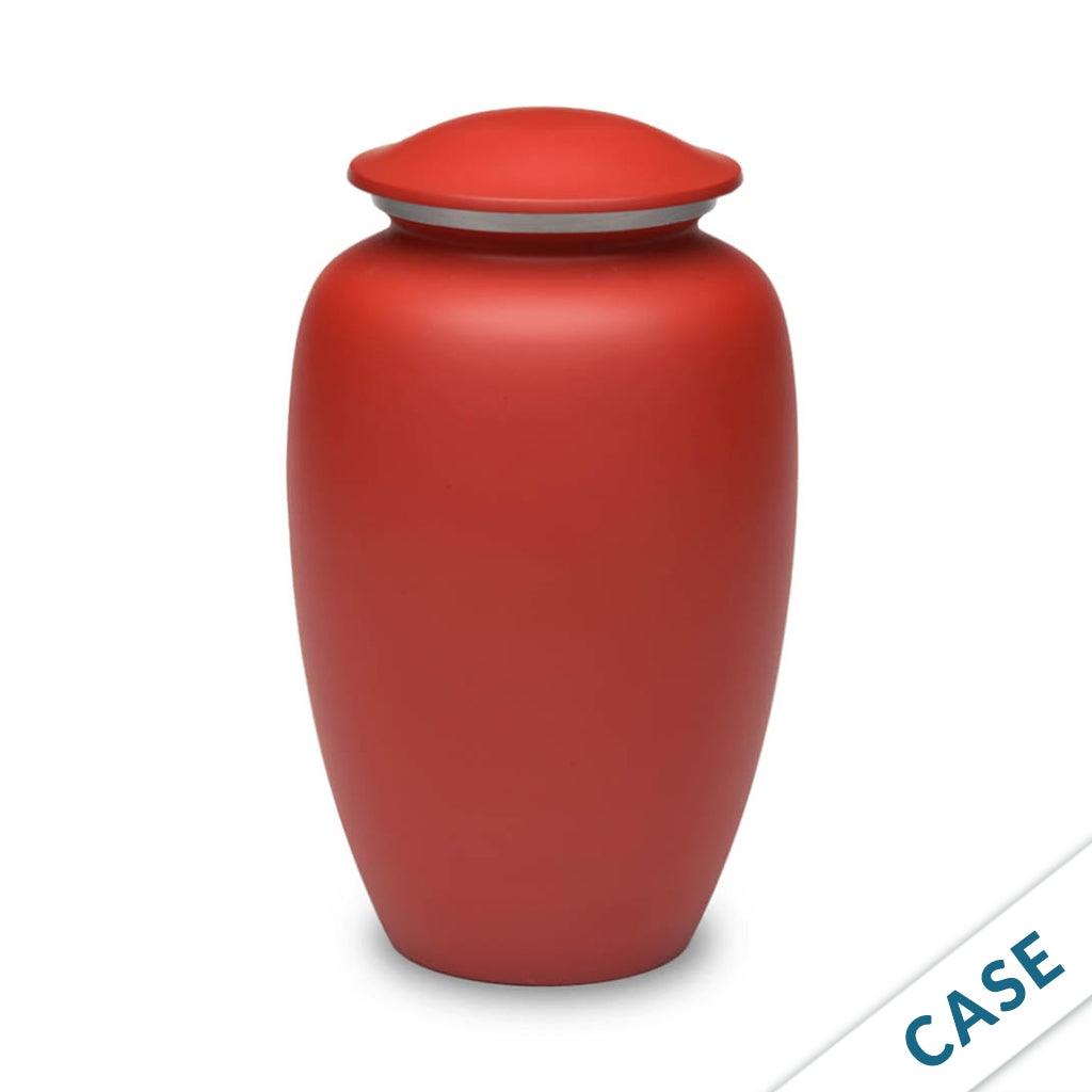 CLEARANCE - ADULT Classic alloy urn - 1800 - Case of 6 Red