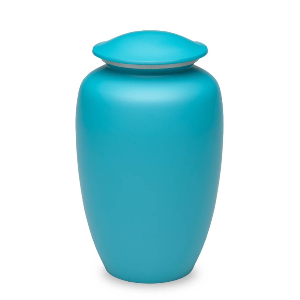 CLEARANCE - ADULT Classic alloy urn - 1800 Turquoise