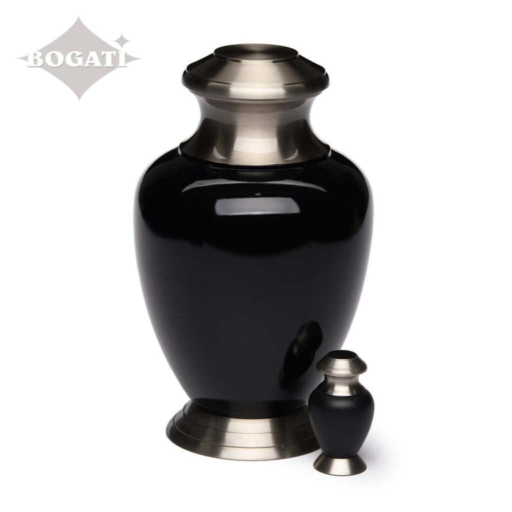 ADULT Brass urn -1966- Pewter with Solid Color Finish