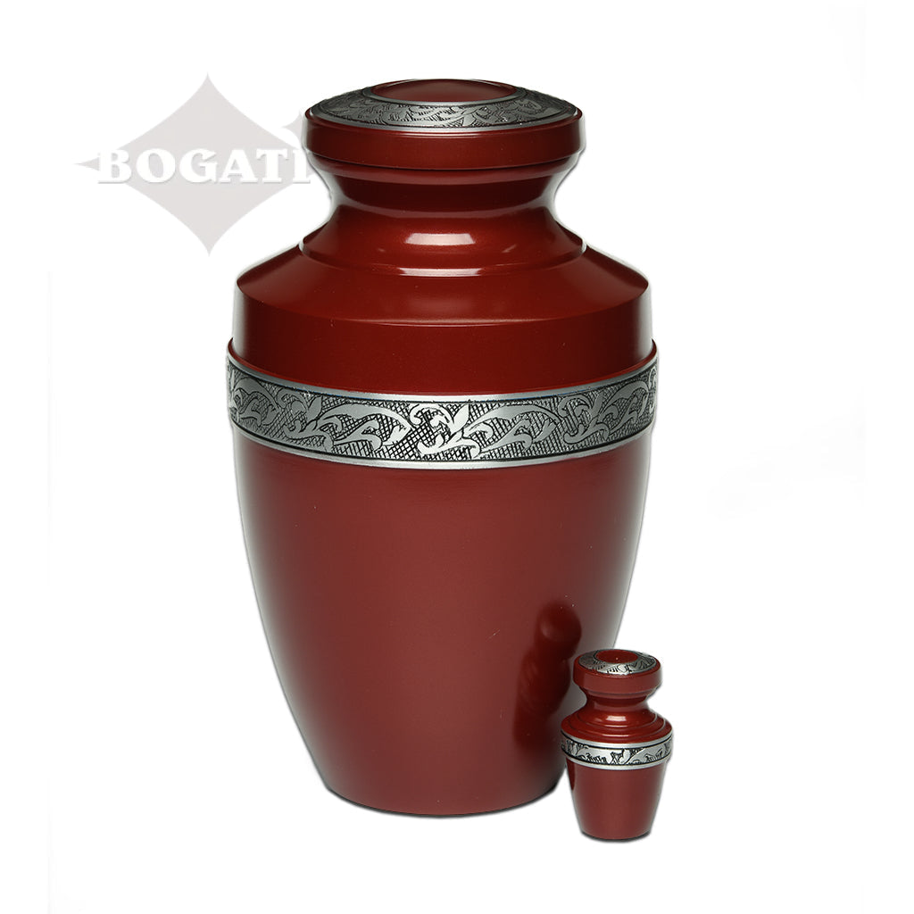 ADULT - Alloy Urn -3076- Grecian with Flowing Vine - Case of 4