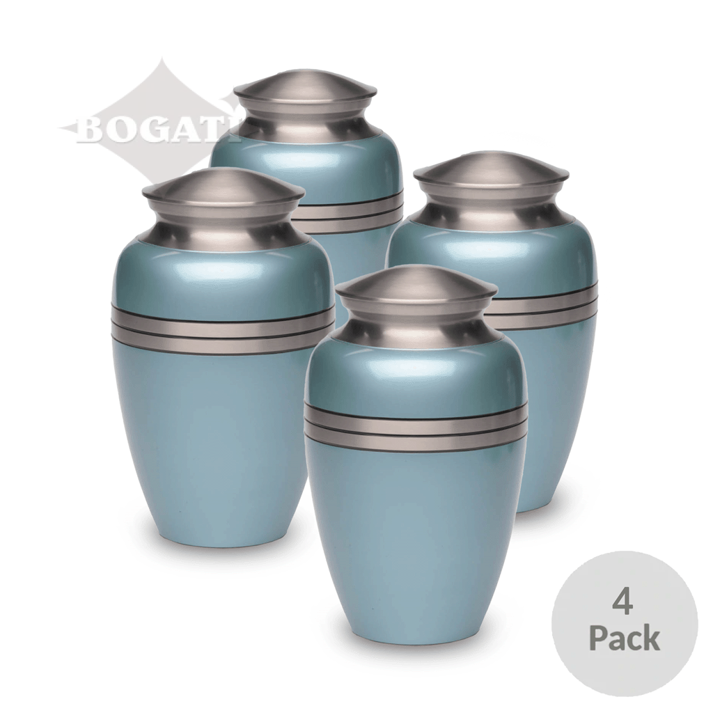 CLEARANCE - ADULT Classic Brass Urn -2480 – Metallic Finish - Three Rings - Case of 4