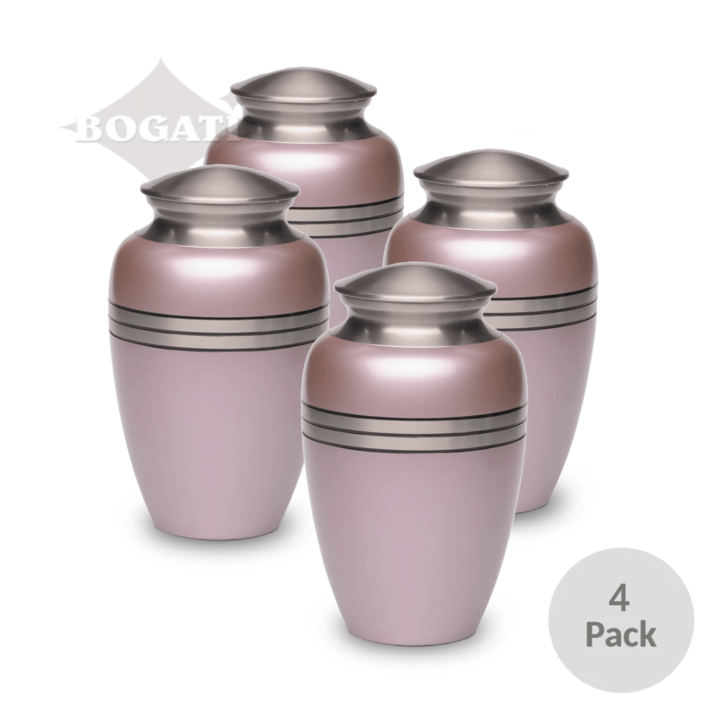 CLEARANCE - ADULT Classic Brass Urn -2480 – Metallic Finish - Three Rings - Case of 4