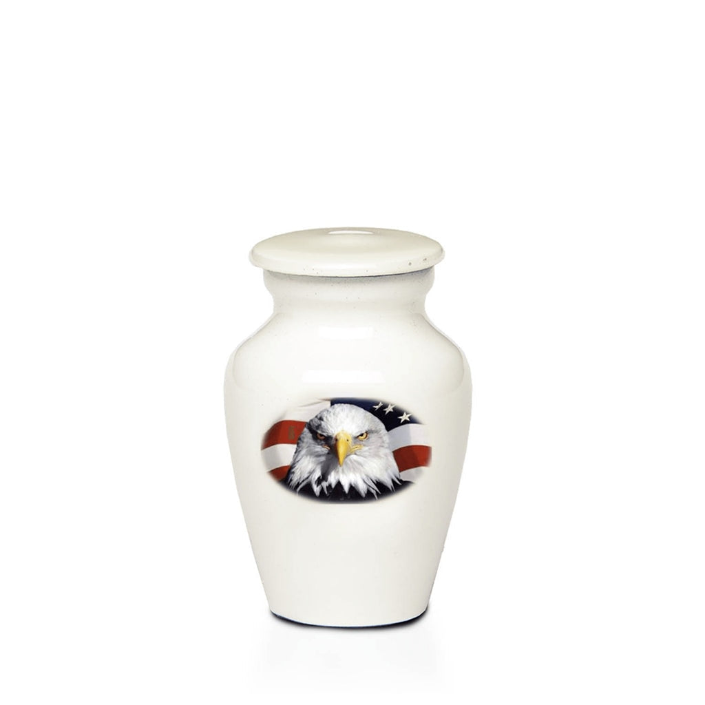 KEEPSAKE -Classic Alloy Urn -4000- EAGLE and FLAG