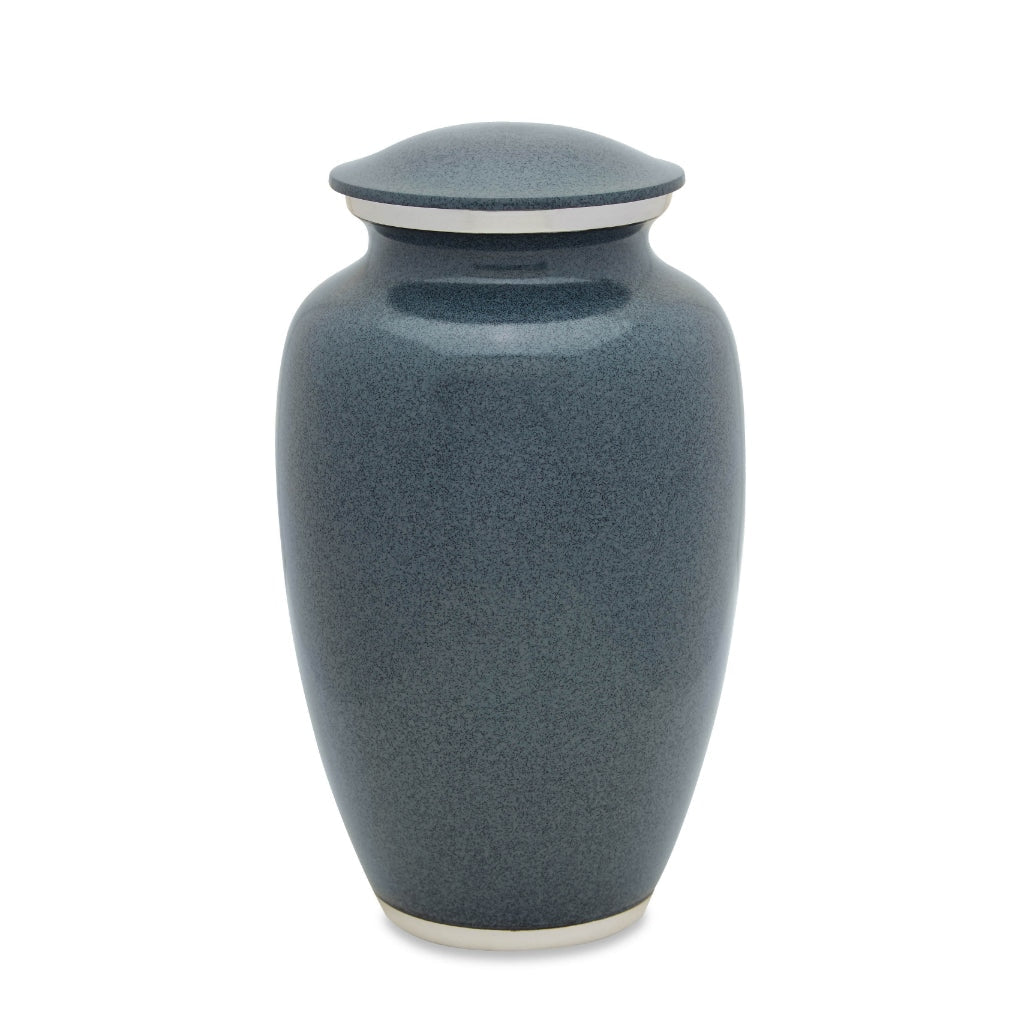 ADULT - Alloy urn - Granite Speckled finish Gray Wolf