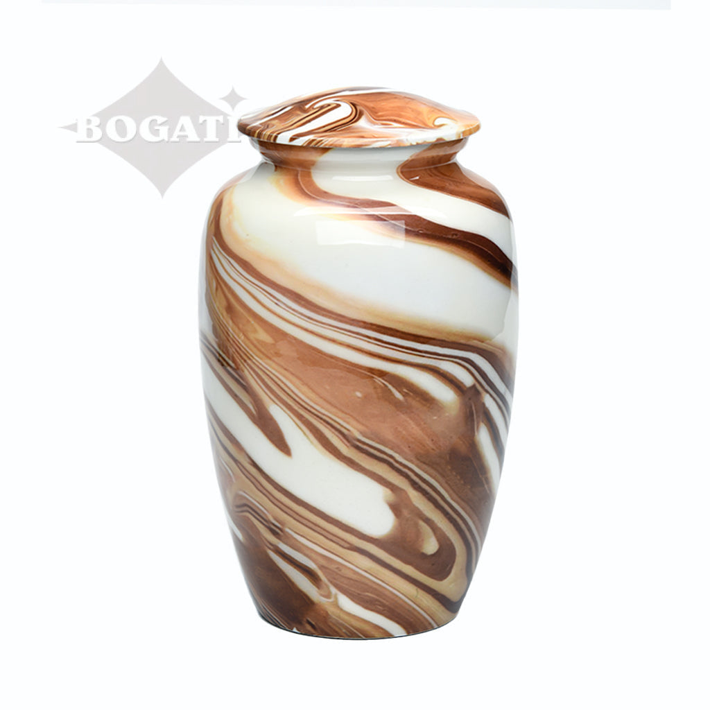 CLEARANCE - ADULT Classic Alloy Urn -9002- Cafe au Lait Swirl - Case of 4