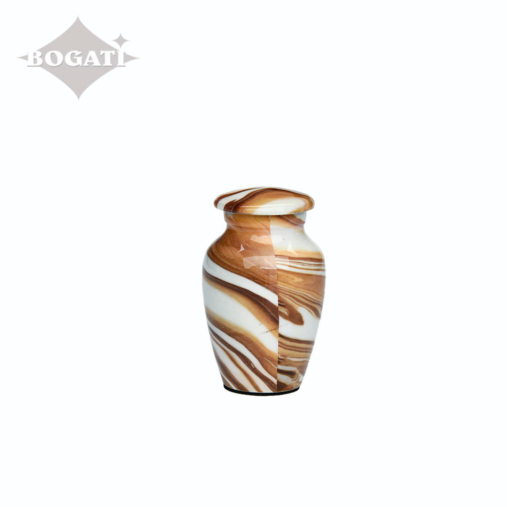CLEARANCE - KEEPSAKE Classic Alloy Urn -9002- Cafe au Lait Swirl