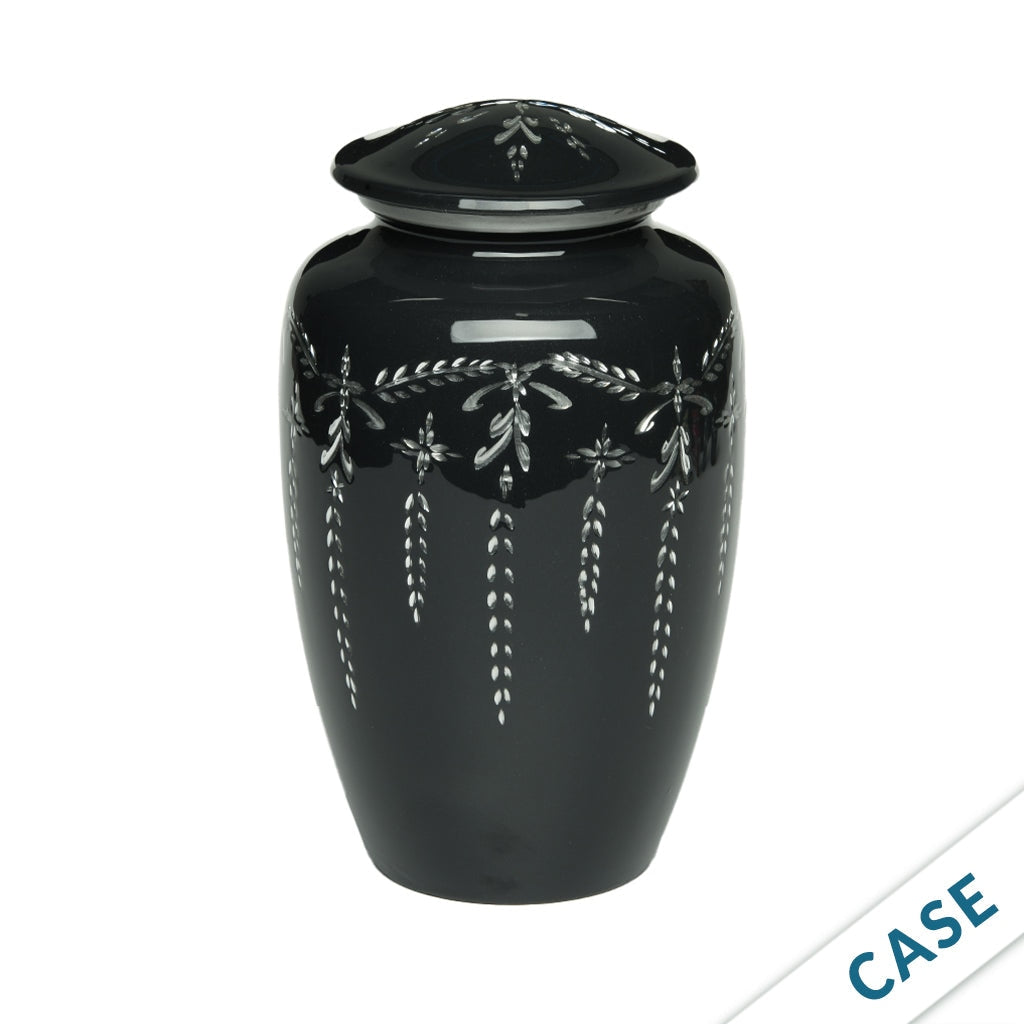 ADULT -1100- Diamond Cut Alloy Urn - Case of 6 Graphite Black