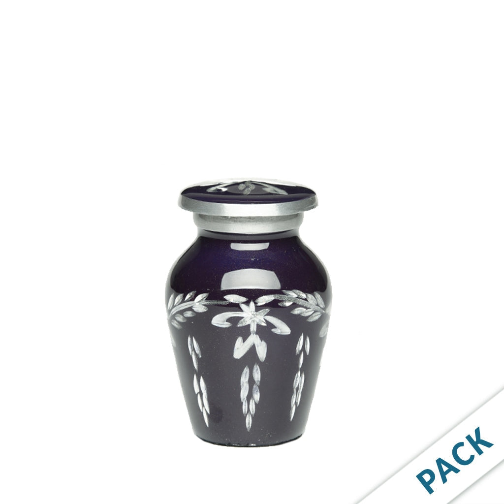 KEEPSAKE -1100- Diamond Cut Alloy Urn - Pack of 10 Purple Haze