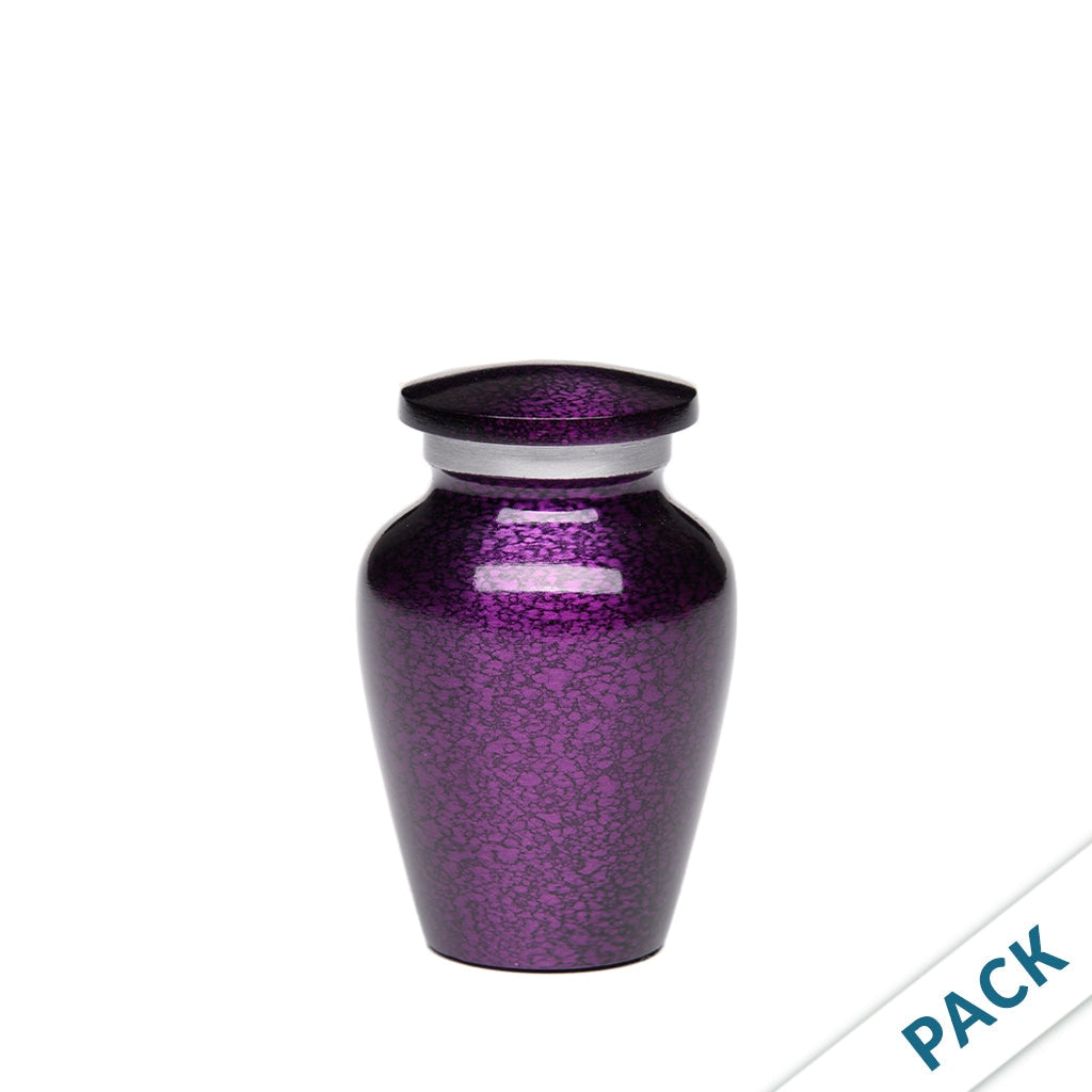 KEEPSAKE - Classic Alloy Urn -1310- Gloss finish - Pack of 10 Purple