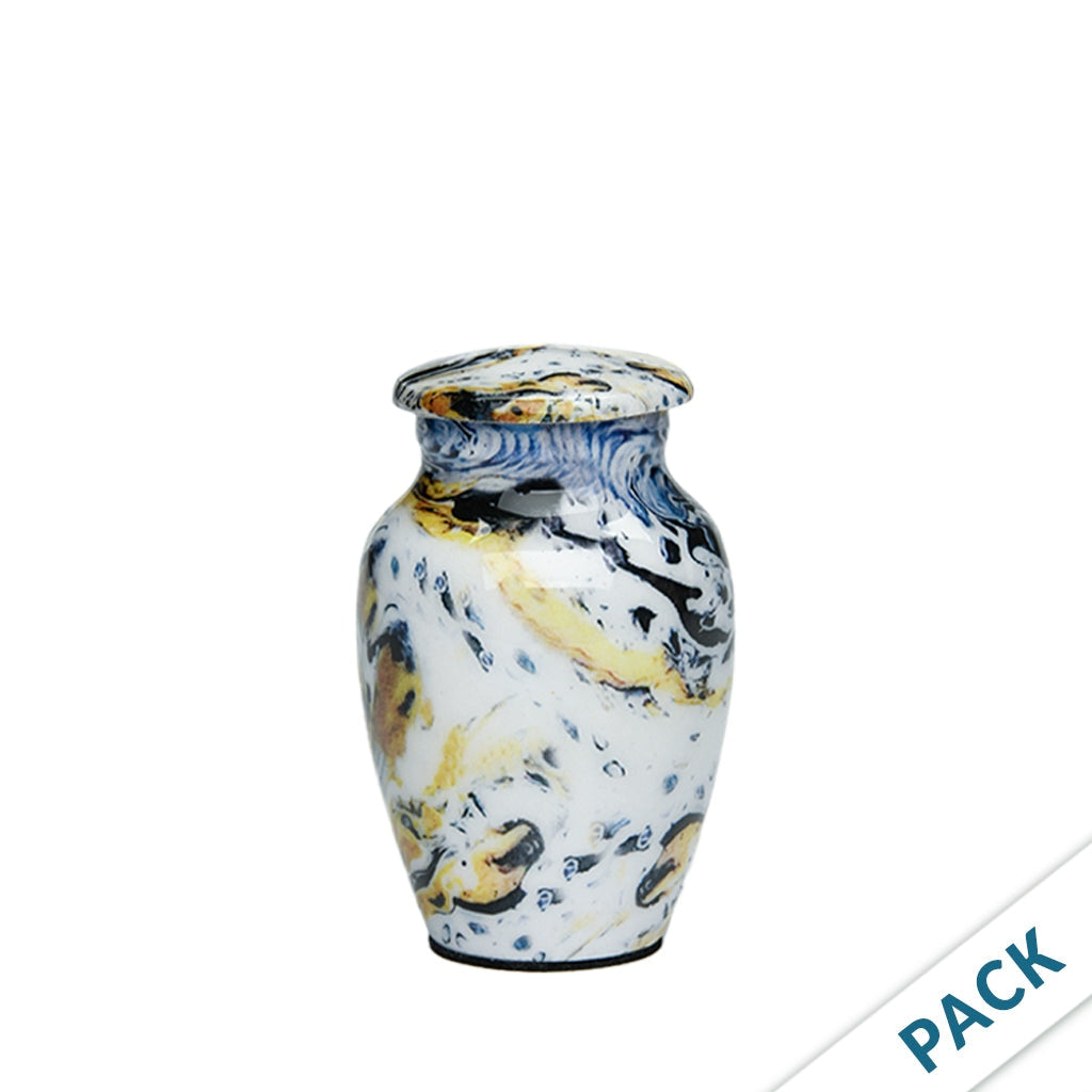 CLEARANCE - KEEPSAKE Classic Alloy Urn -9004- Venetian Blue Swirl - Pack of 10