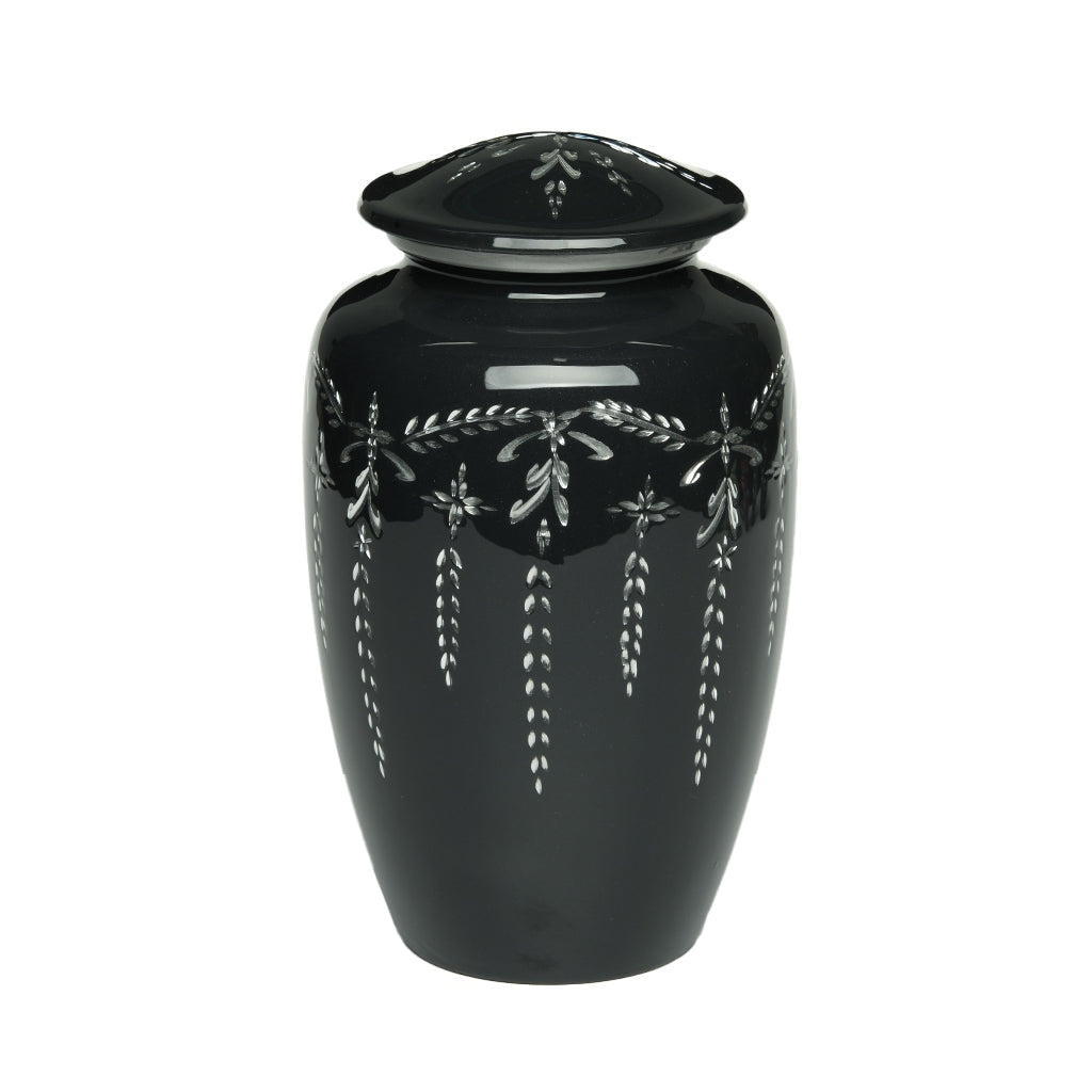 ADULT -1100- Diamond Cut Alloy Urn Graphite Black