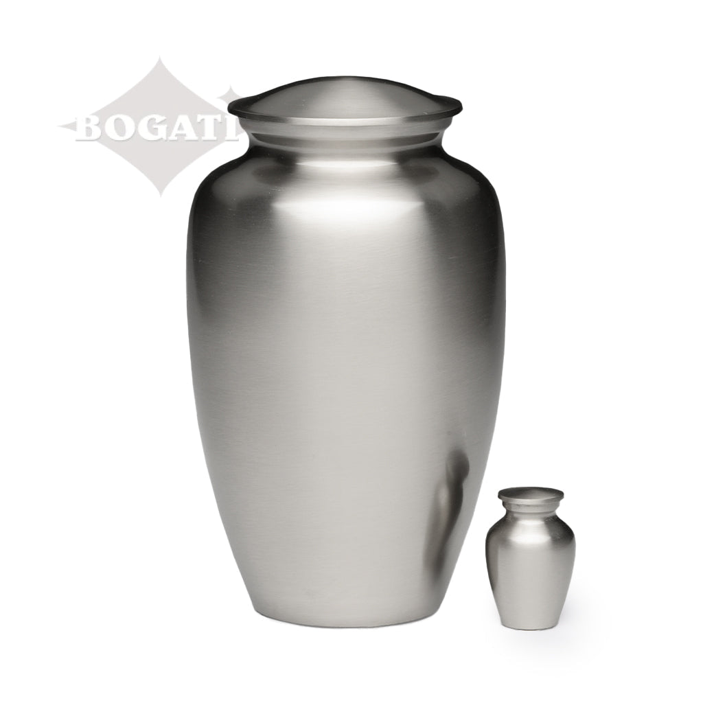 KEEPSAKE -Alloy Urn AU-CLB – Brushed Silver Look