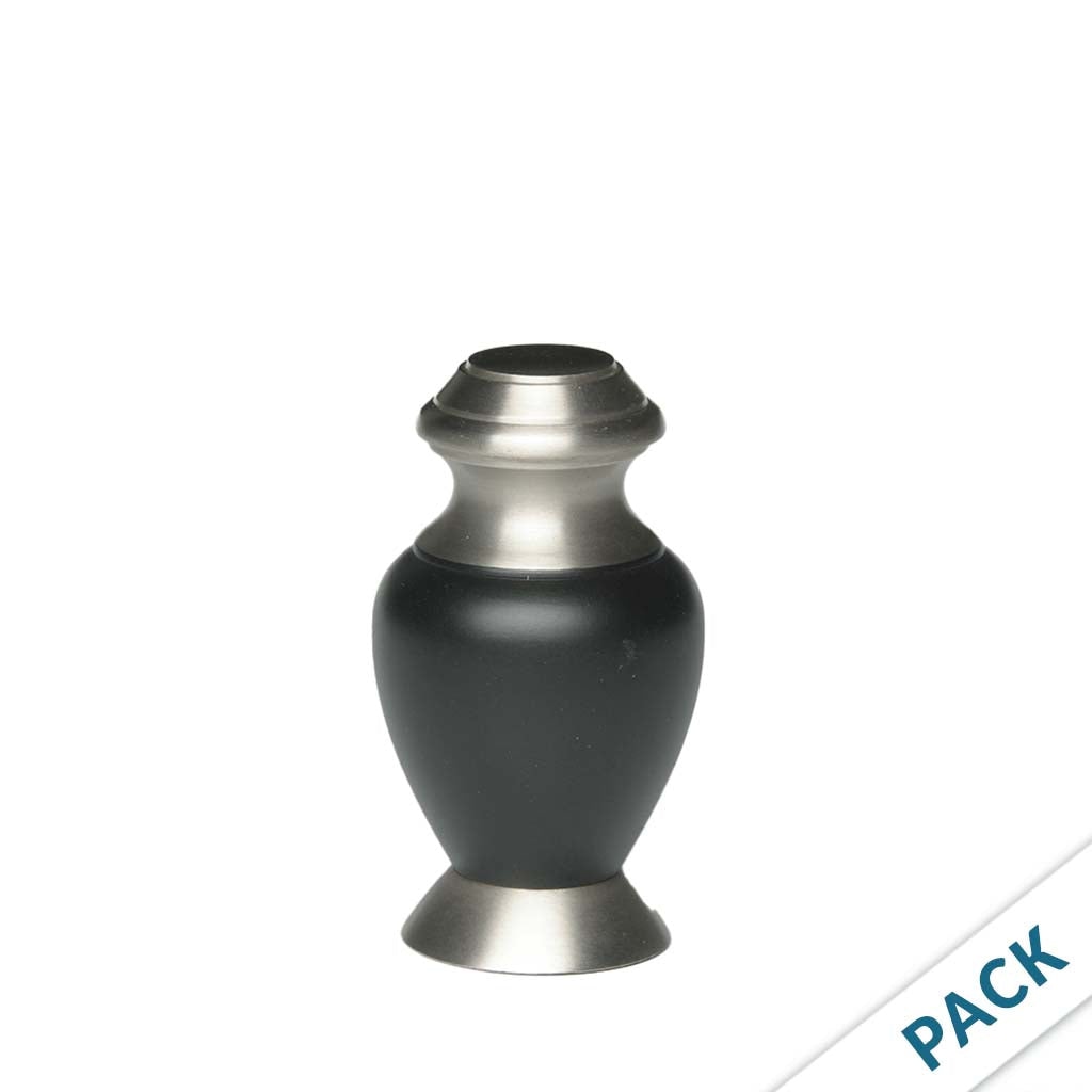 KEEPSAKE Brass urn -1966- Pewter Matte Finish - Pack of 10 Black