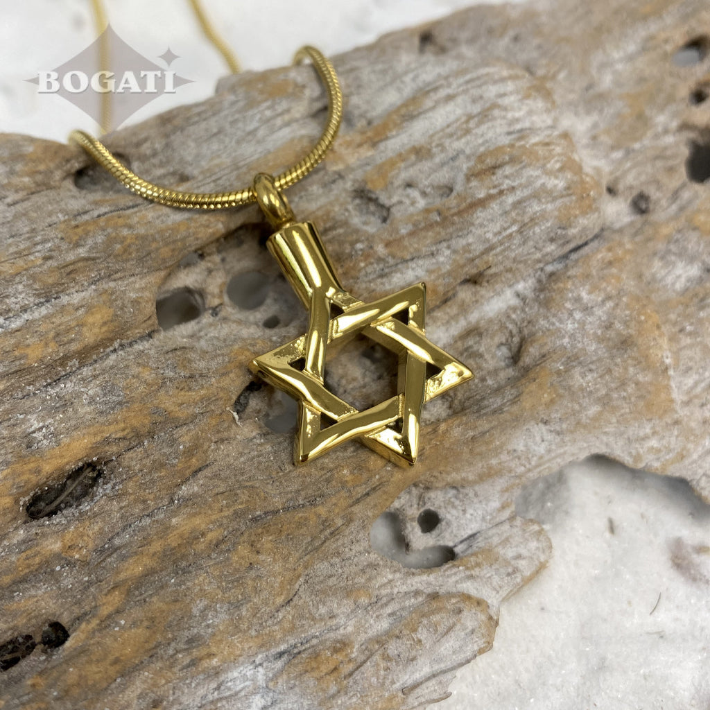 Star of David - Cremation Necklace - Bogati
