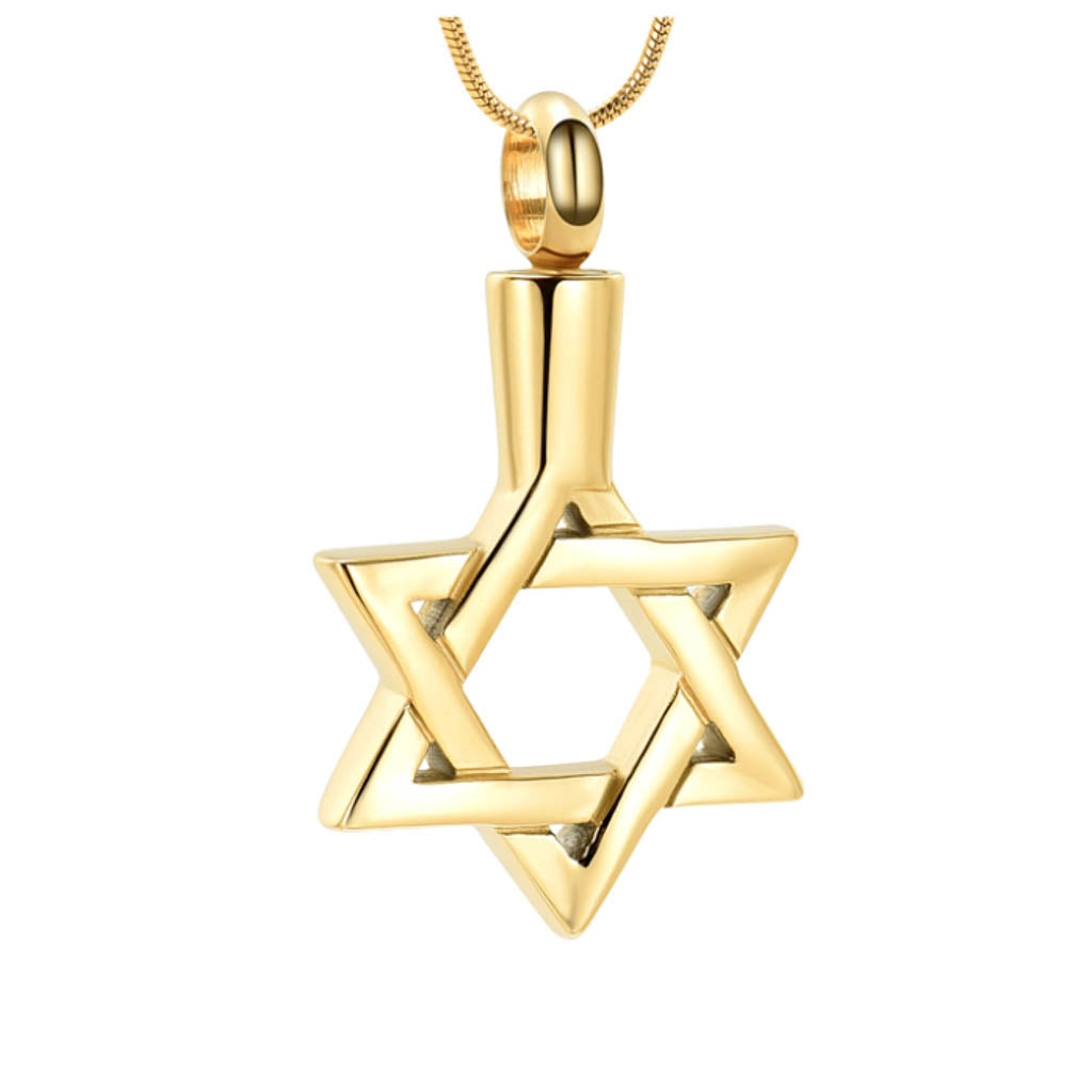 Star of David in Gold - Memorial Pendant