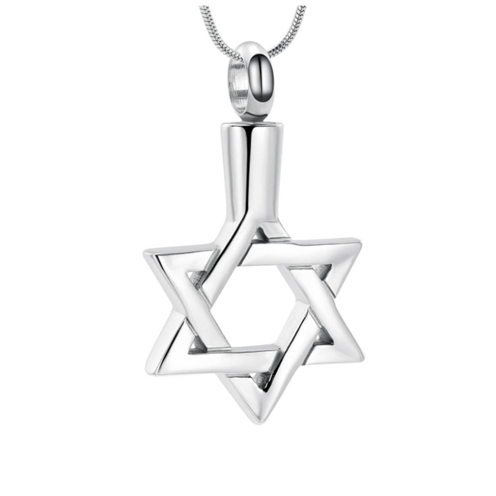 CLEARANCE - J-018 - Star of David - Silver-tone - Pendant with Chain