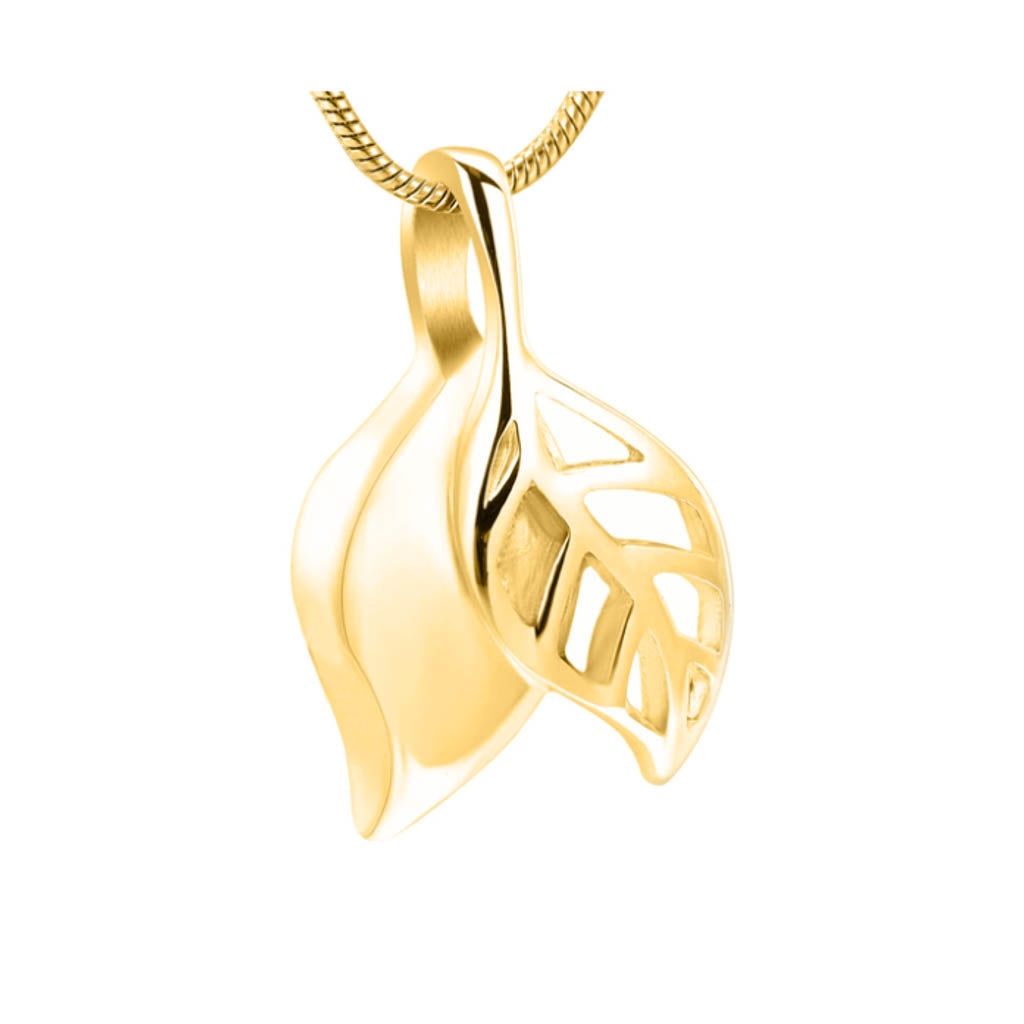 CLEARANCE J-108 - Jasmine Leaf - Pendant with Chain - Gold