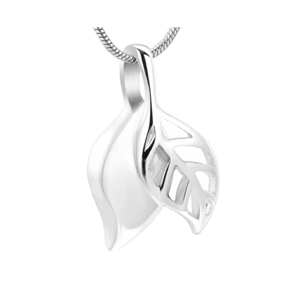 CLEARANCE J-108 - Jasmine Leaf - Pendant with Chain - Silver