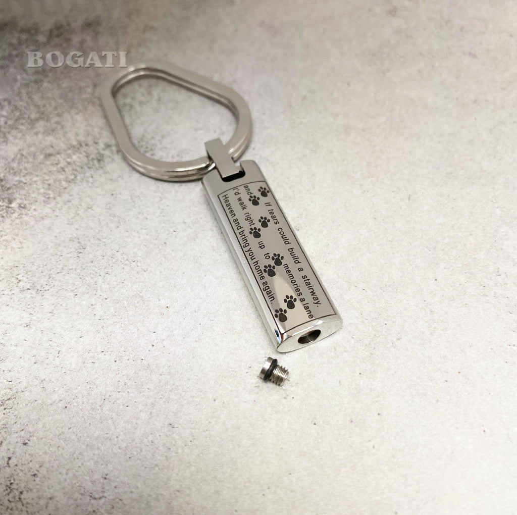 Cylinder bar with Poem - Memorial Keychain