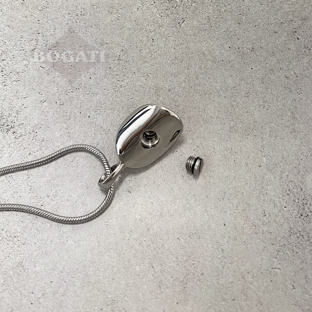 J-1513 Cowboy Hat - Silver-Tone - Pendant with Chain