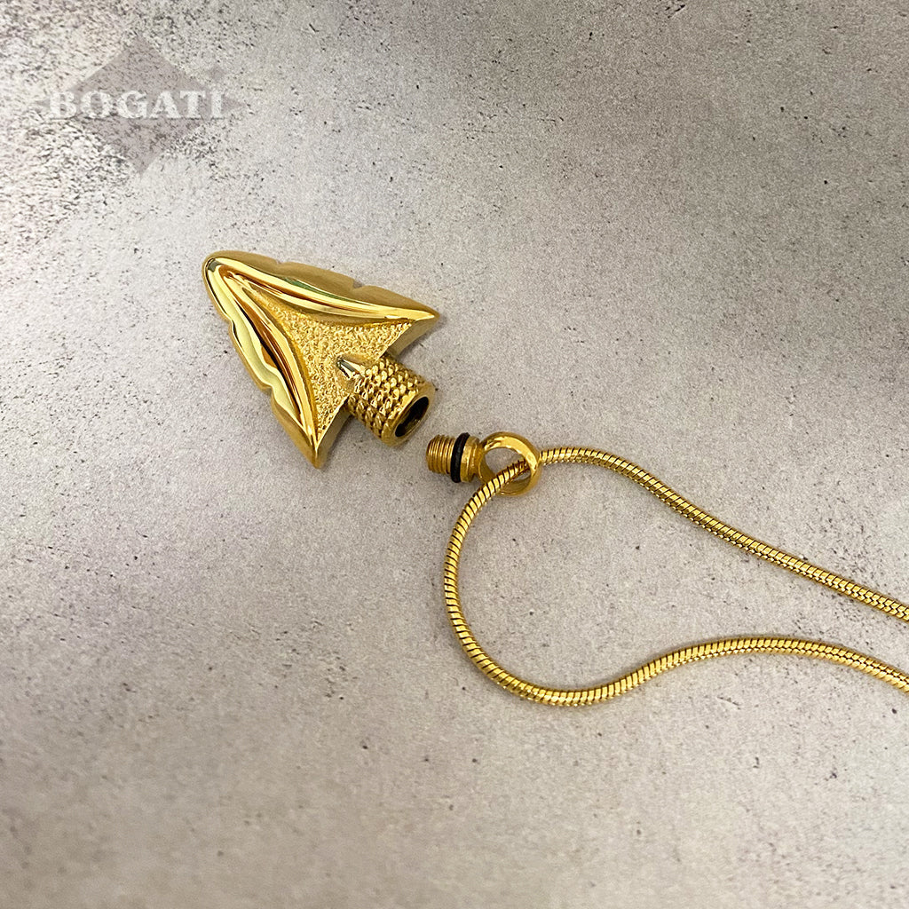 J-1515 Arrowhead - Silver-tone - Pendant with Chain