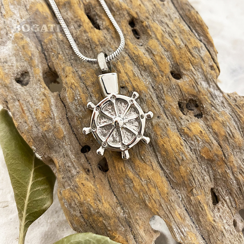 CLEARANCE - J-169 - Ship’s Wheel - Pendant with Chain