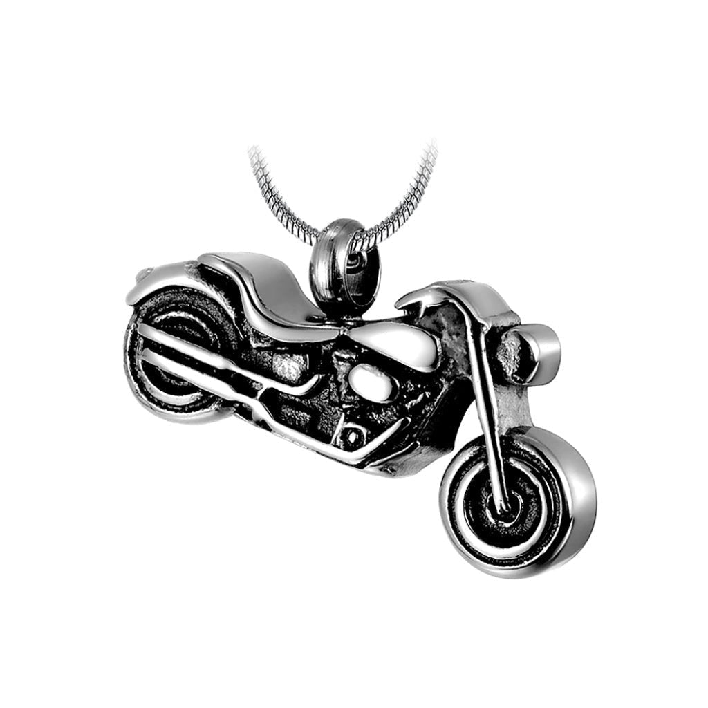 J-1705 Motorcycle - Silver-tone - Pendant with Chain
