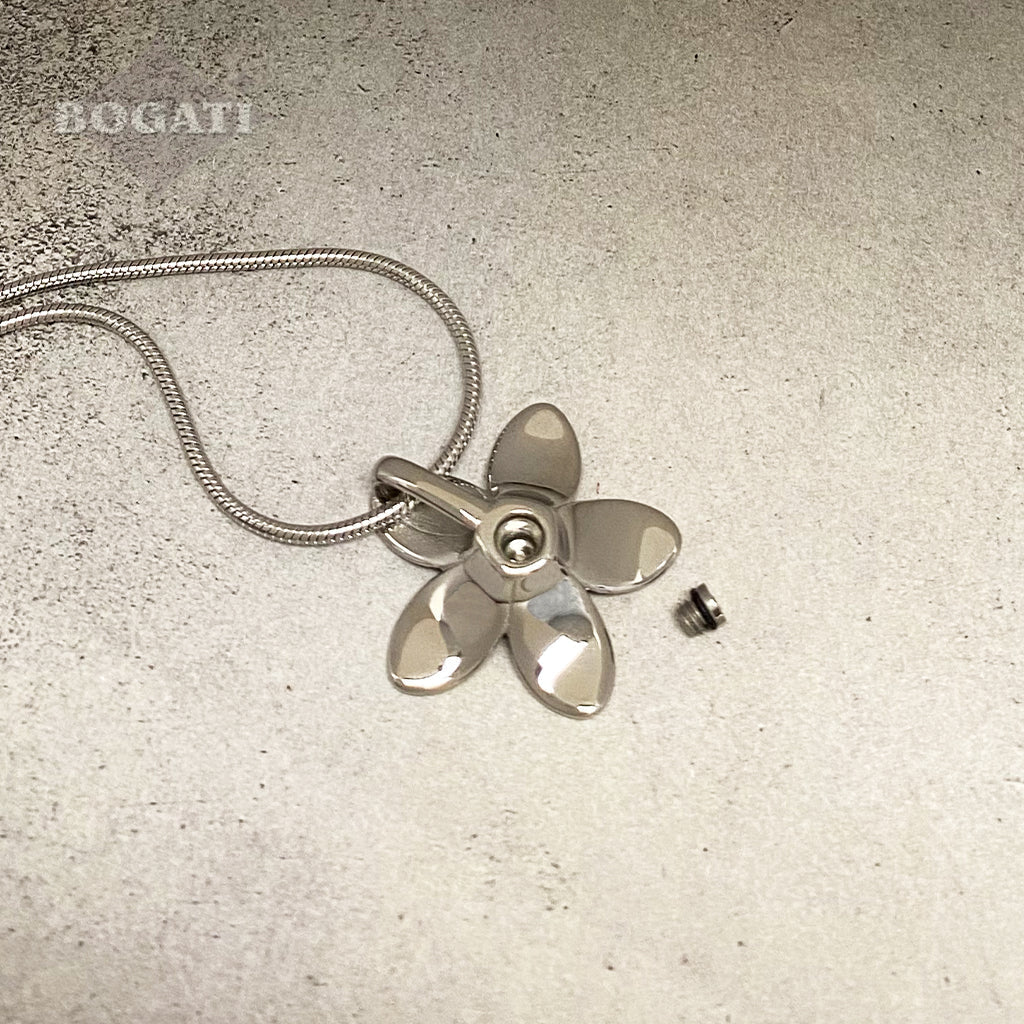 J-2400 - Flower with Colorful Stones - Pendant with Chain
