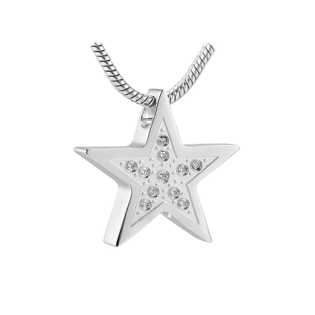 CLEARANCE - J-530-Star - Silver-tone - Pendant with Chain