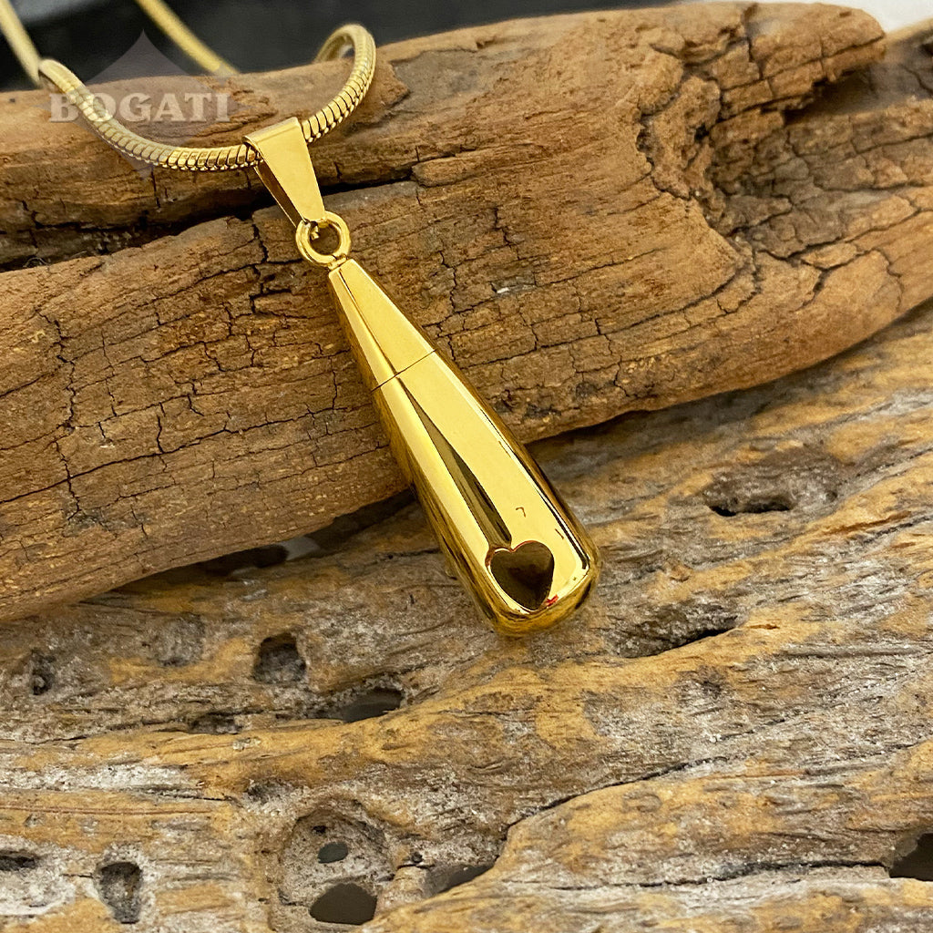 J-793 - Heart Teardrop - Pendant with Chain