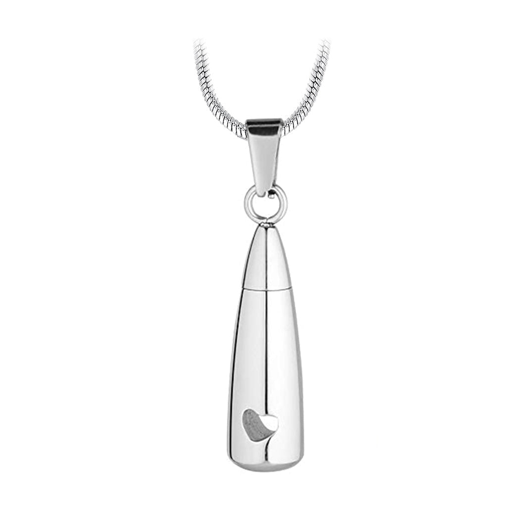J-793 - Heart Teardrop - Silver-tone - Pendant with Chain