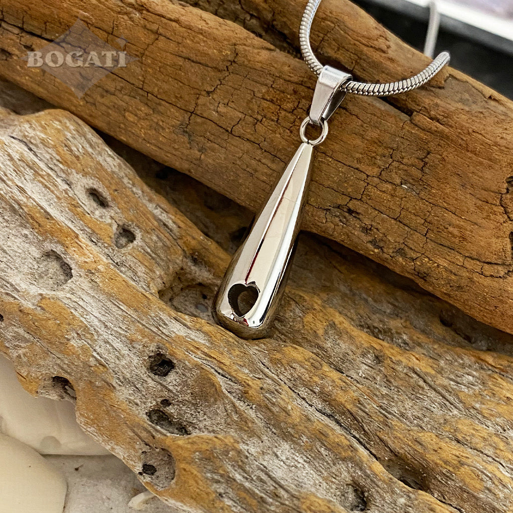 J-793 - Heart Teardrop - Pendant with Chain