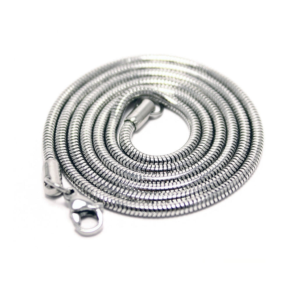 Silver-tone Snake Chain - 1.5mm x 24″ Length